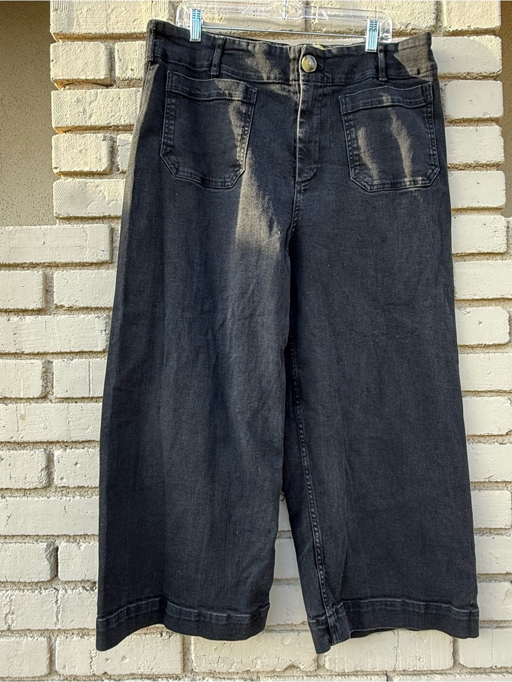 Maeve Colette Cropped Pants in Black - Size 18